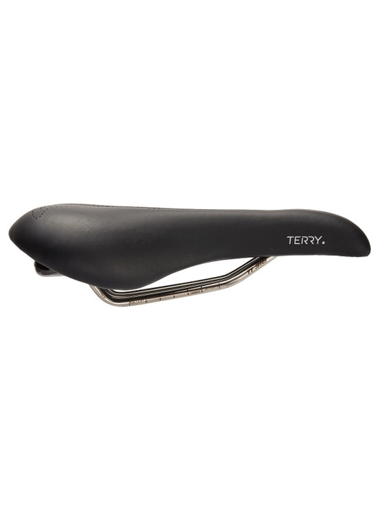 Terry Women's Butterfly Ti Gel + Bike Saddle in the Colorway Black, Right Side